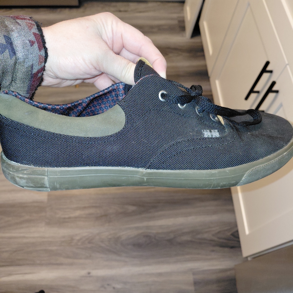 Ben Sherman Black and Olive Men's Sneakers